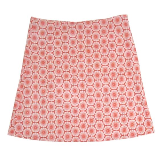 Boden Dresses & Skirts - Boden Womens Embroidered Lace Floral Coral Red & White Cotton A-Line Skirt 16R